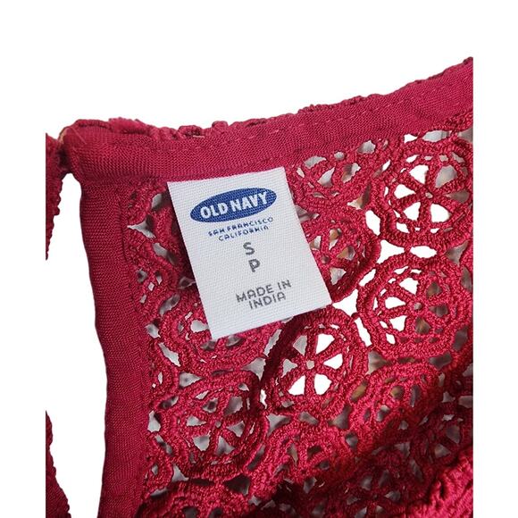Old Navy Raspberry Pink Crochet Bodice Tank, Small - Picture 4 of 6